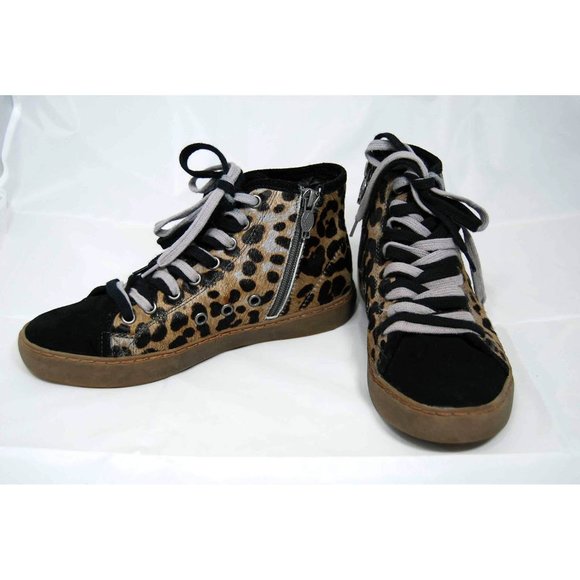 Ash pony hair High Top Sneakers in leopard print - Picture 2 of 7